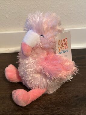 Carters Just One You Flamingo Plush Musical Soft Stuffed Pink Lovey Toy NEW
